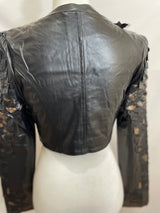Crop Faux Leather Jacket